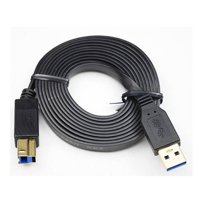 Câble plat ZWO USB3.0 type B vers type A, longueur 2m Câble plat ZWO USB3.0 type B vers type A, longueur 2m