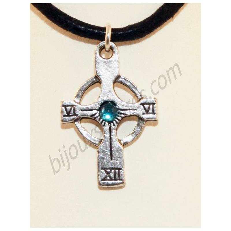 Bijou solaire Croix CC bleu Bijou solaire Croix CC bleu